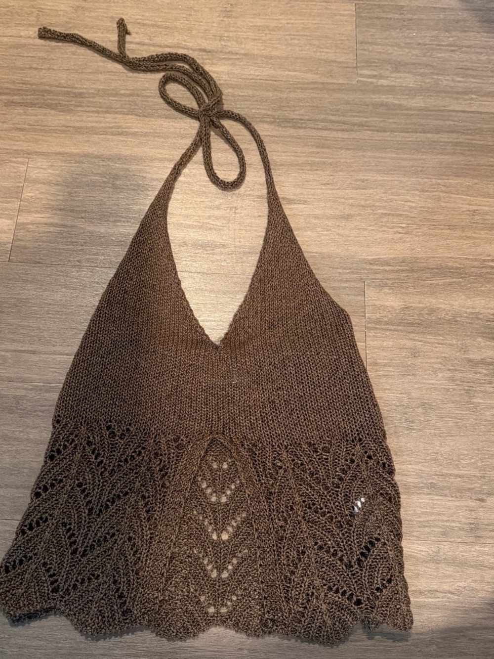 Glassons Brown Knit Halter Top